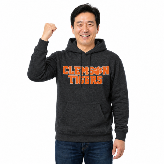 Clemson Tigers NCAA Fan Hoodie Sweatshirt Men Women - Charcoal