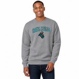 Coastal Carolina Chanticleers Adult Arch & Logo Soft Style Gameday Crewneck Sweatshirt - Graphite