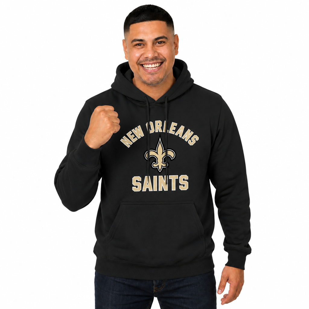 New Orleans Saints Gameday Hoodie Pullover Sweatshirt - Black
