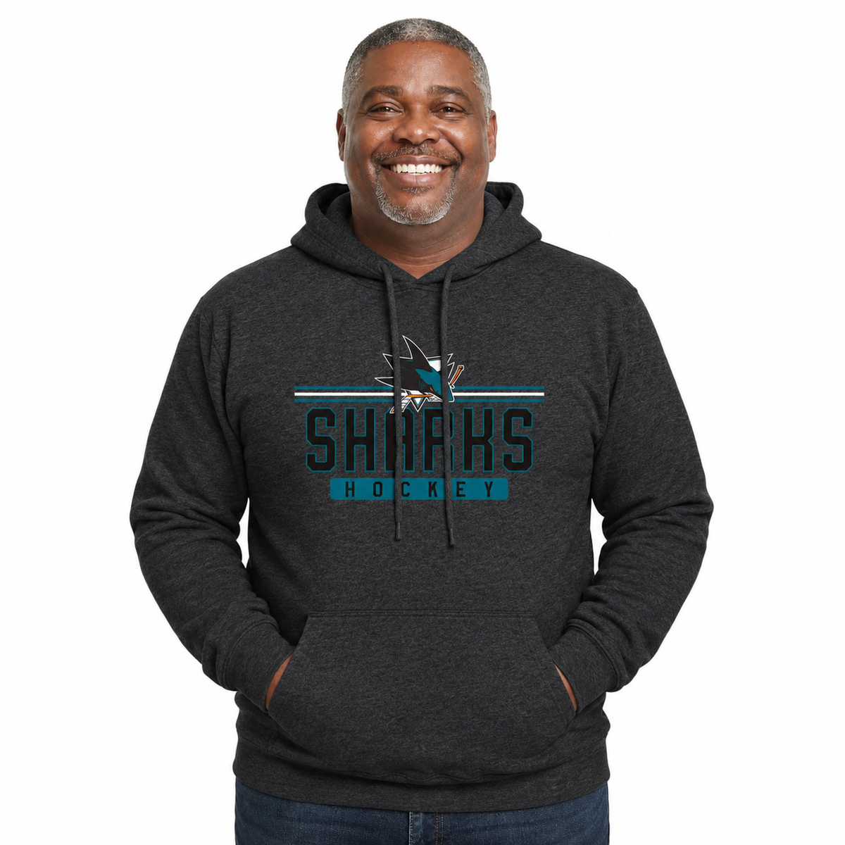 San Jose Sharks Sharks Hoodie Sweatshirt for Men and Women - Charcoal