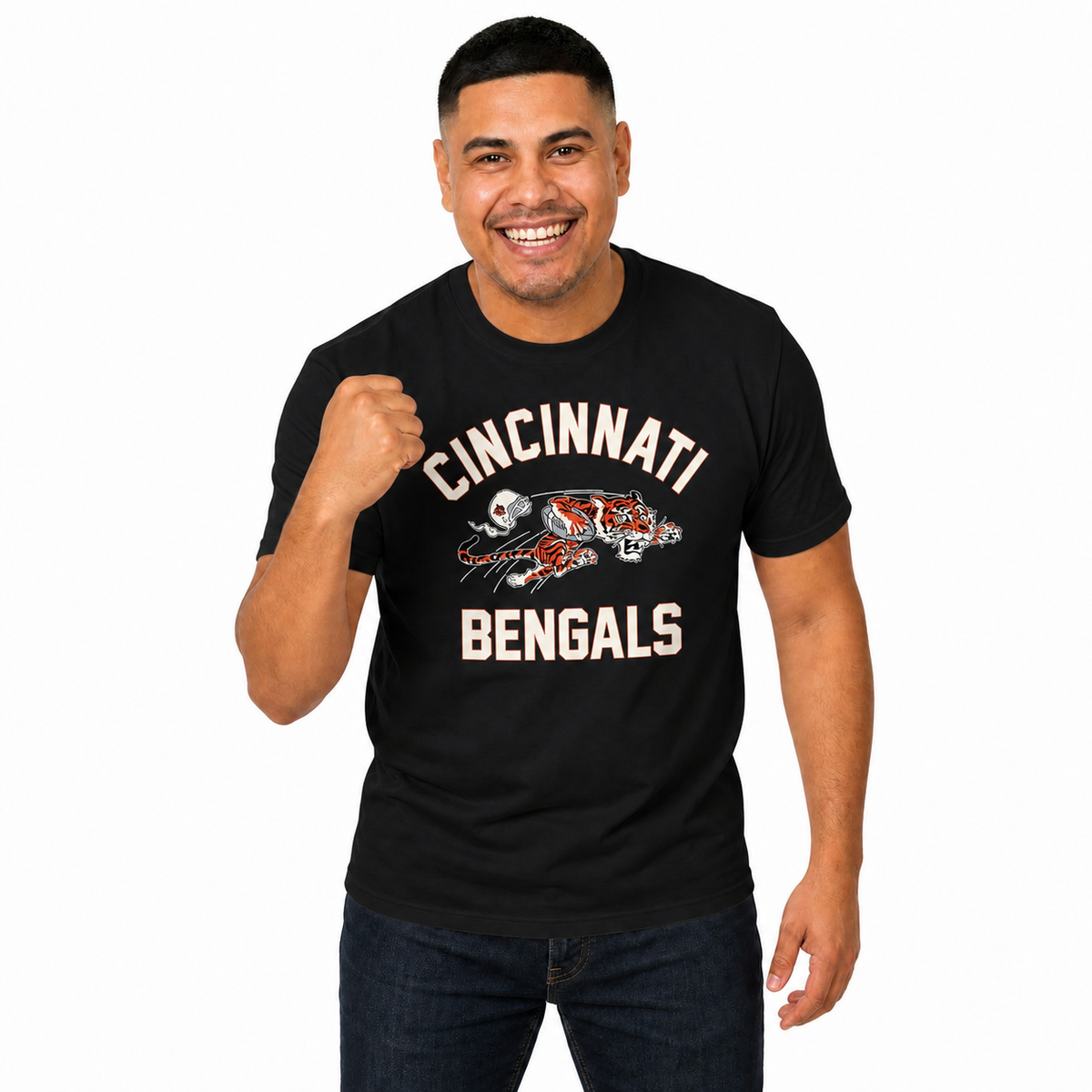 Cincinnati Bengals Mens Womens Retro Gameday Tee - Black