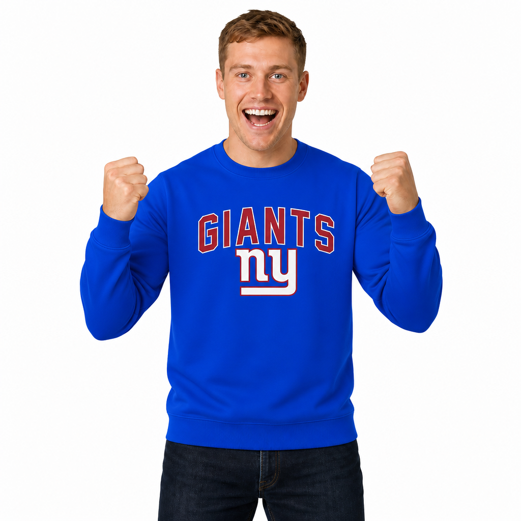 New York Giants  NFL Home Team Fleece Crewneck Sweatshirt Men Women - Royal