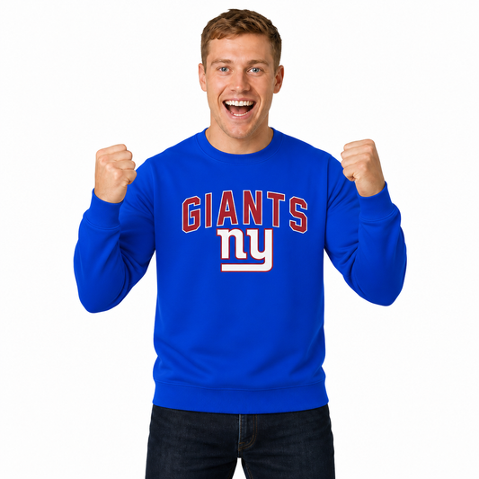 New York Giants  NFL Home Team Fleece Crewneck Sweatshirt Men Women - Royal