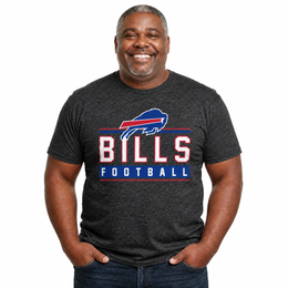 Buffalo Bills NFL Adult MVP True Fan T-Shirt - Charcoal