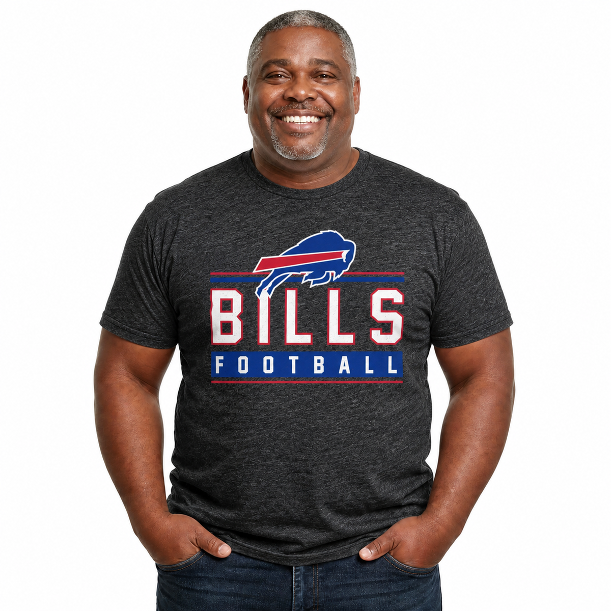 Buffalo Bills NFL Adult MVP True Fan T-Shirt - Charcoal