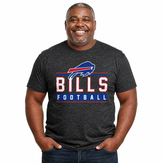 Buffalo Bills NFL Adult MVP True Fan T-Shirt - Charcoal