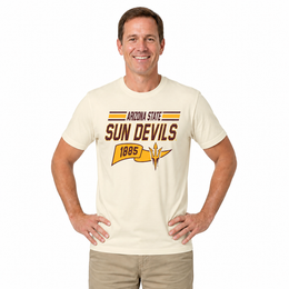 Arizona State Sun Devils Varsity Club Pennant Shirt - Off White