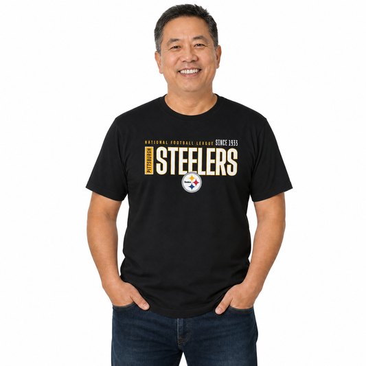 Pittsburgh Steelers  NFL Shirt Men Women Unisex Tag-Free Cotton Gameday Tee - Black