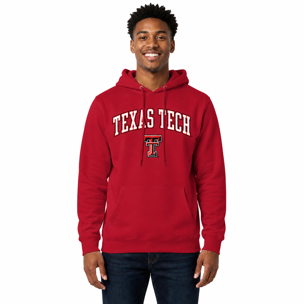 TEXT Arch & Logo Gameday Hoodie - Red