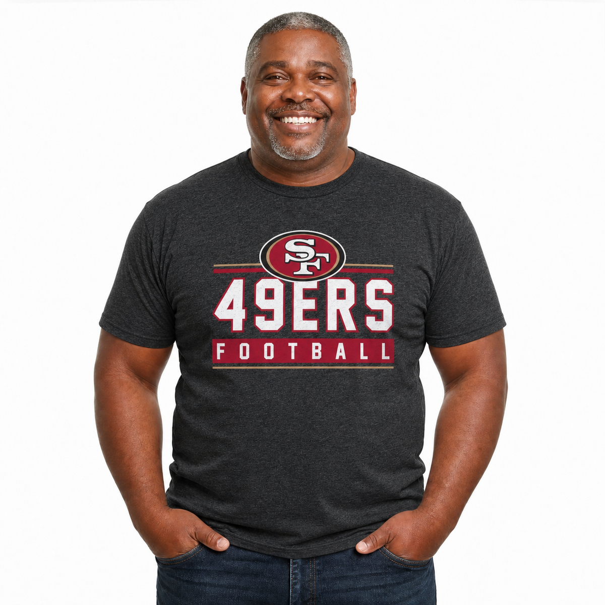 San Francisco 49ers NFL Adult MVP True Fan T-Shirt - Charcoal