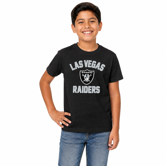 Las Vegas Raiders Youth NFL Football T-Shirt - Black