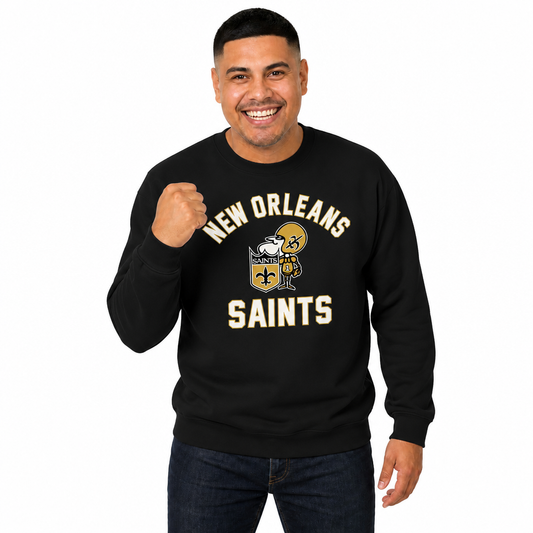 New Orleans Saints Gameday Crewneck Sweatshirt - Black