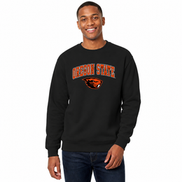 Oregon State Beavers Adult Arch & Logo Soft Style Gameday Crewneck Sweatshirt - Black