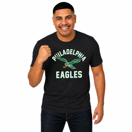 Philadelphia Eagles Mens Womens Retro Gameday Tee - Black