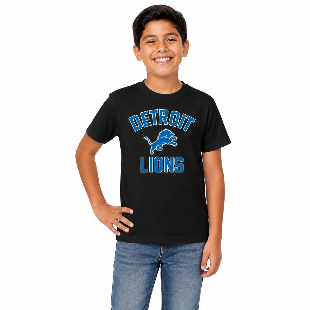 Detroit Lions Youth NFL Football T-Shirt - Black