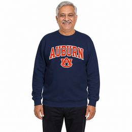 Auburn Tigers NCAA Tackle Twill Crewneck Sweatshirt Men Women - Navy