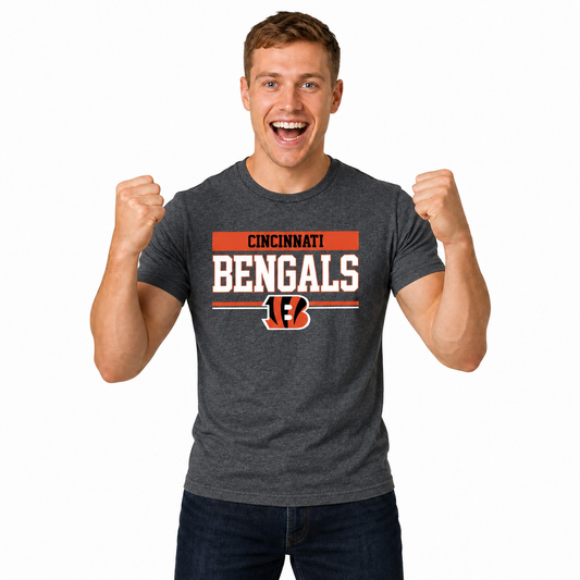 Cincinnati Bengals Charcoal T-Shirt for Men and Women - Charcoal