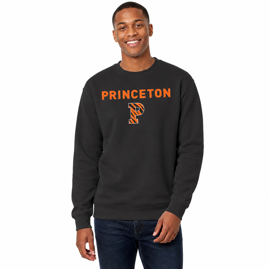 Princeton Tigers Adult Arch & Logo Soft Style Gameday Crewneck Sweatshirt - Black