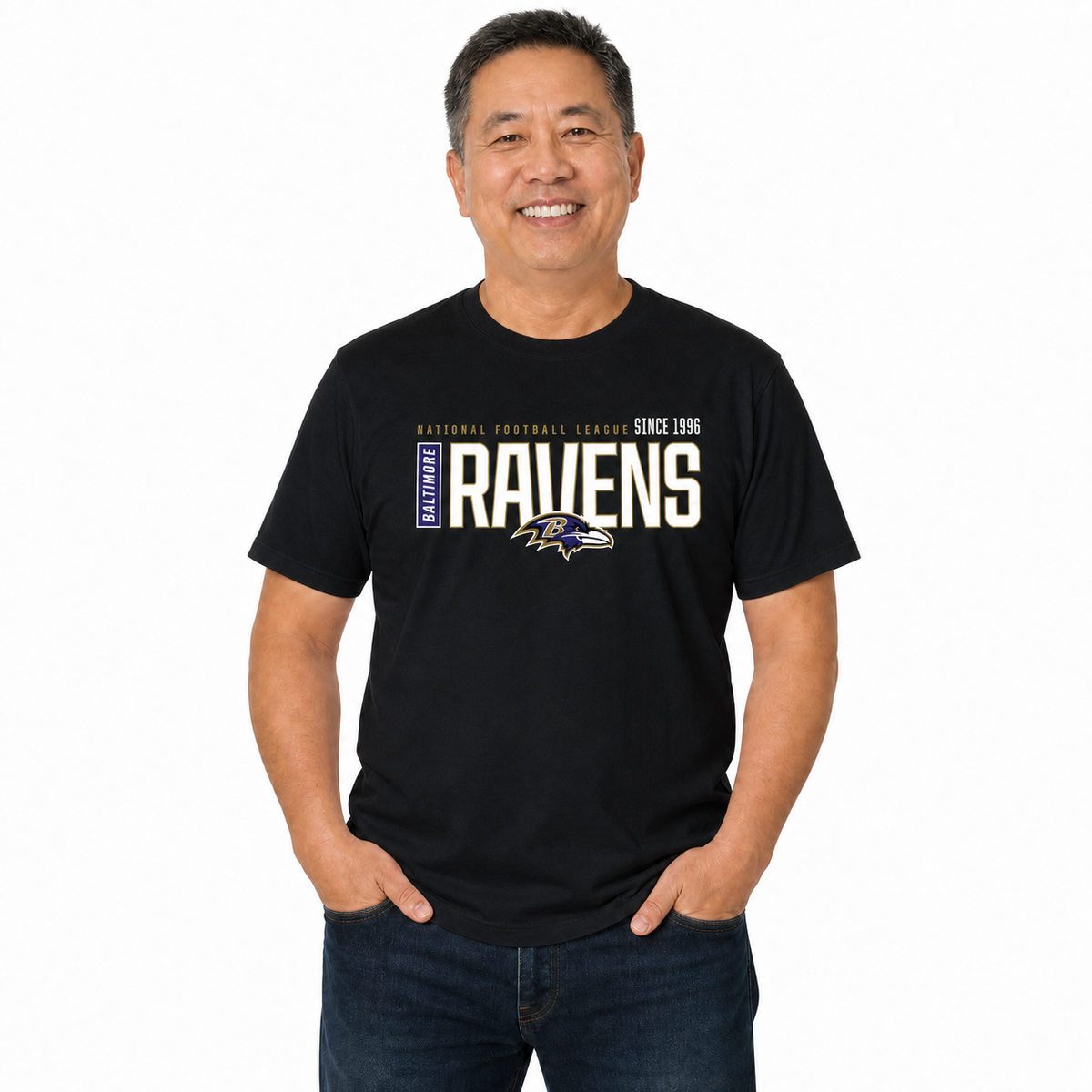Baltimore Ravens  NFL Shirt Men Women Unisex Tag-Free Cotton Gameday Tee - Black