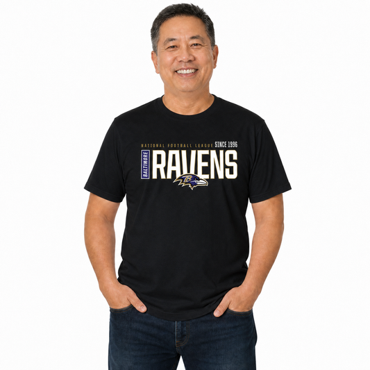 Baltimore Ravens  NFL Shirt Men Women Unisex Tag-Free Cotton Gameday Tee - Black