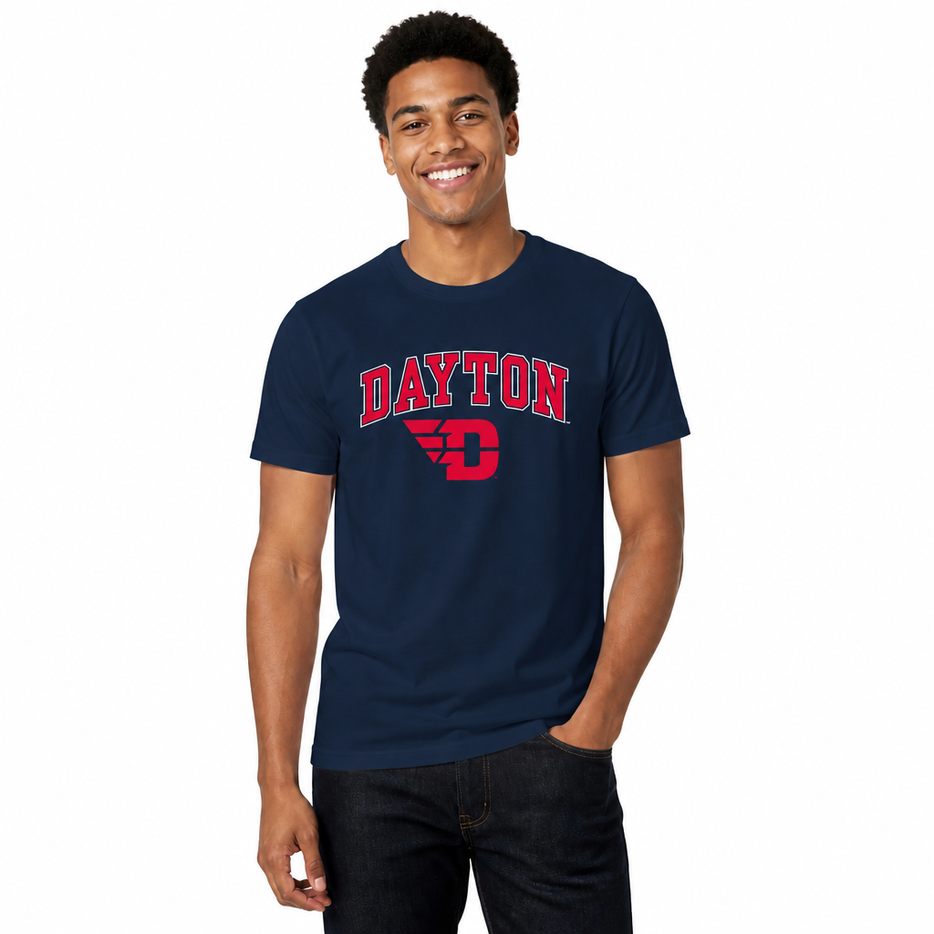 Dayton Flyers NCAA Adult Gameday Cotton T-Shirt - Navy