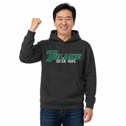 Tulane Green Wave NCAA Fan Hoodie Sweatshirt Men Women - Charcoal