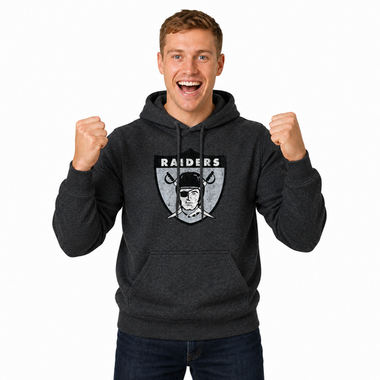 Las Vegas Raiders Modern Throwback Fleece Hoodie - Black Heather