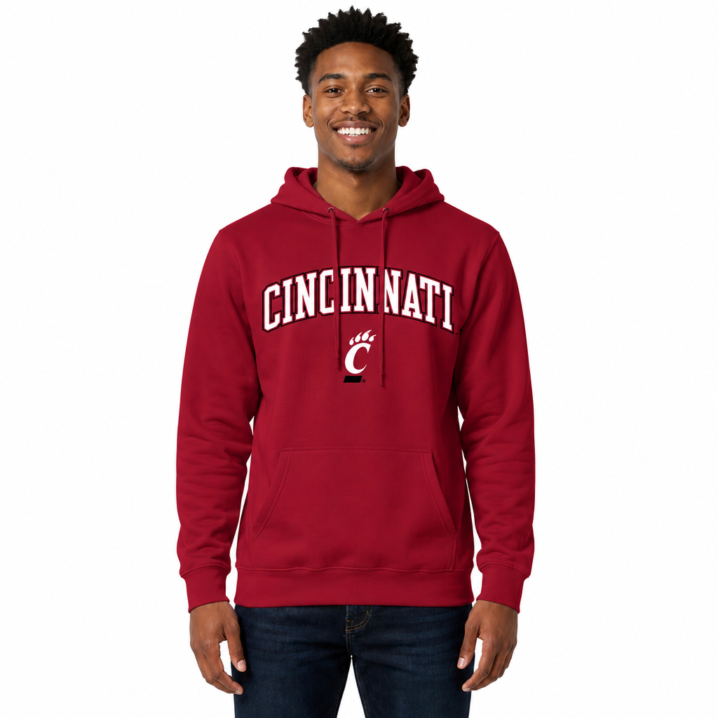 CINN Arch & Logo Gameday Hoodie - Red
