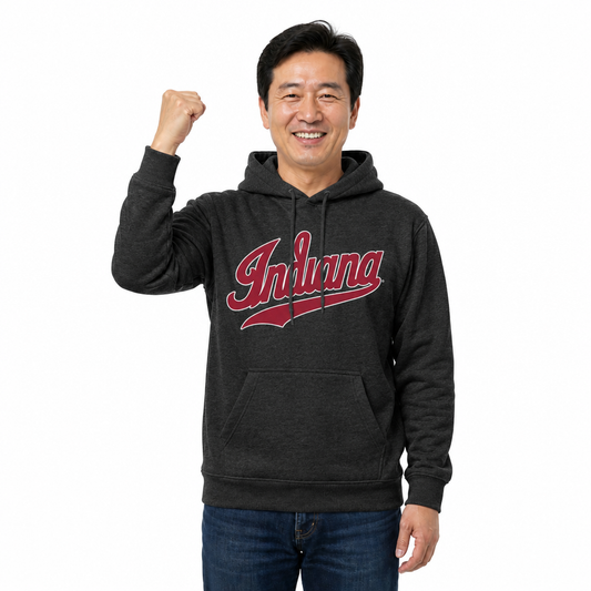 Indiana Hoosiers NCAA Fan Hoodie Sweatshirt Men Women - Charcoal