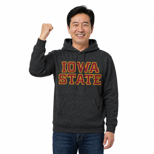 Iowa State Cyclones NCAA Fan Hoodie Sweatshirt Men Women - Charcoal