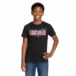 Tampa Bay Buccaneers NFL Youth Modern Endzone T-Shirt Unisex Boys Girls - Black