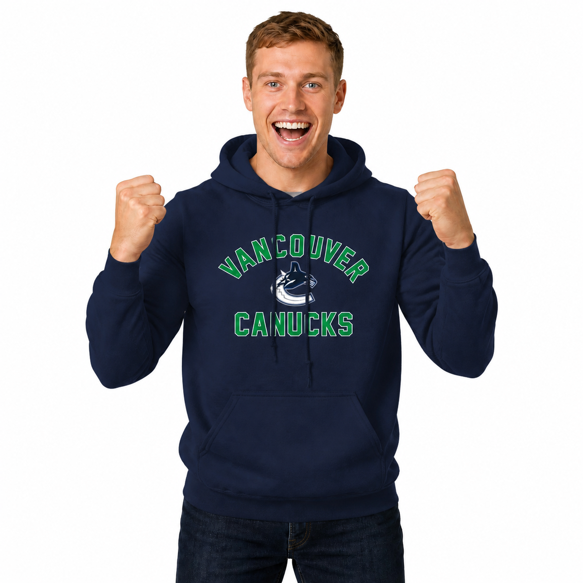 Vancouver Canucks Hoodie Pullover Sweatshirt - Navy