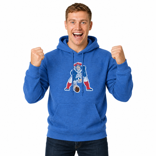 New England Patriots Modern Throwback Fleece Hoodie - Royal