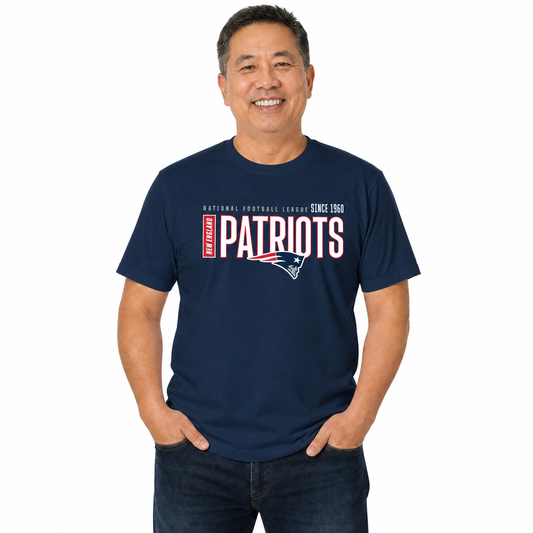 New England Patriots  NFL Shirt Men Women Unisex Tag-Free Cotton Gameday Tee - Navy