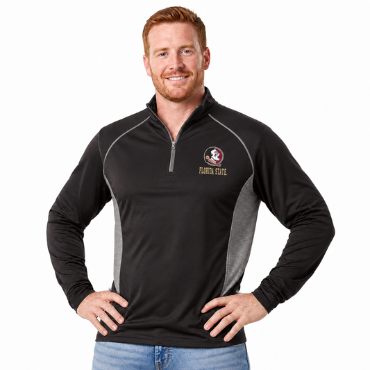 Florida State Seminoles  Campus Classic 1/4 Zip Windshirt Men's Pullover - Black