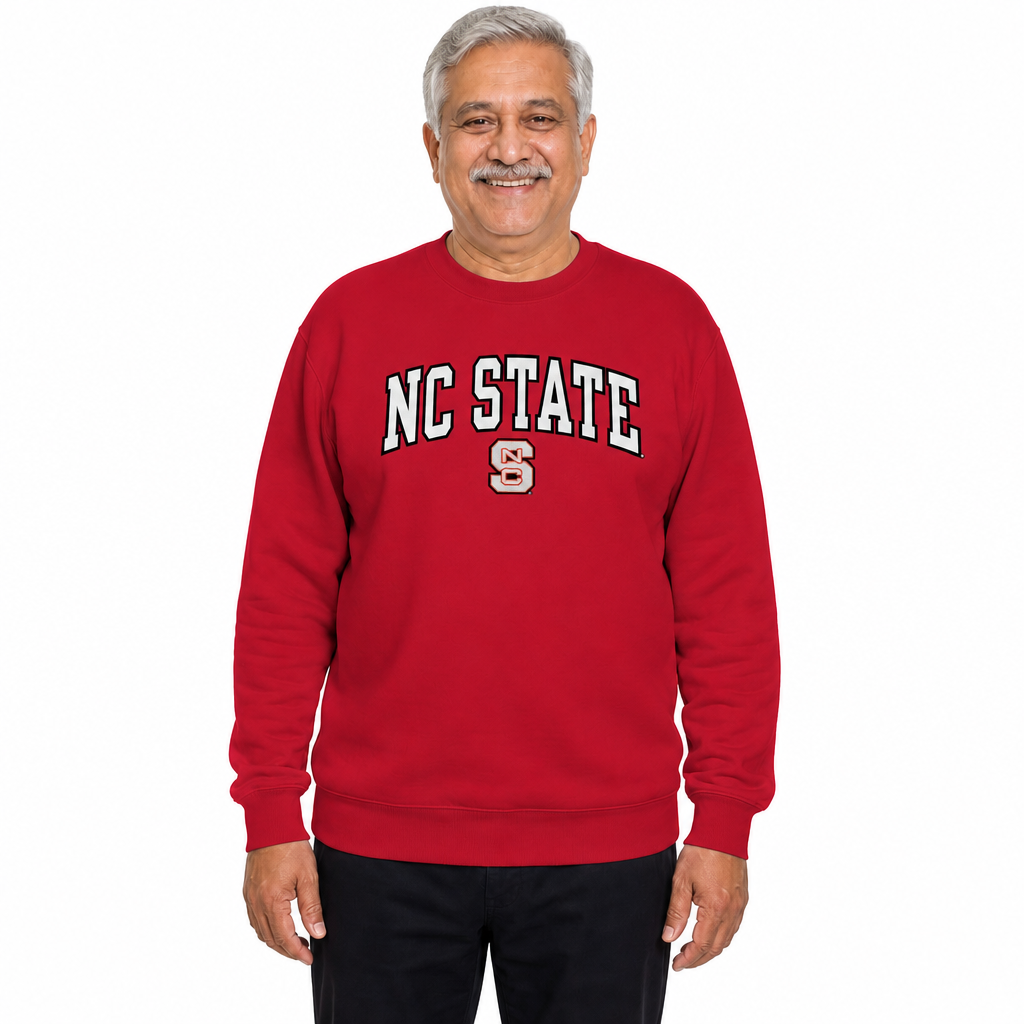 NC State Wolfpack NCAA Tackle Twill Crewneck Sweatshirt Men Women - Red