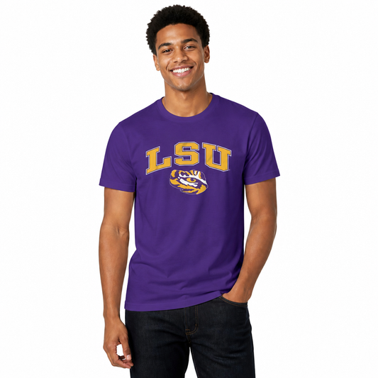 LSU Tigers NCAA Adult Gameday Cotton T-Shirt - Purple