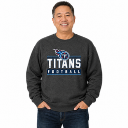 Tennessee Titans NFL Adult True Fan Crewneck Sweatshirt - Charcoal