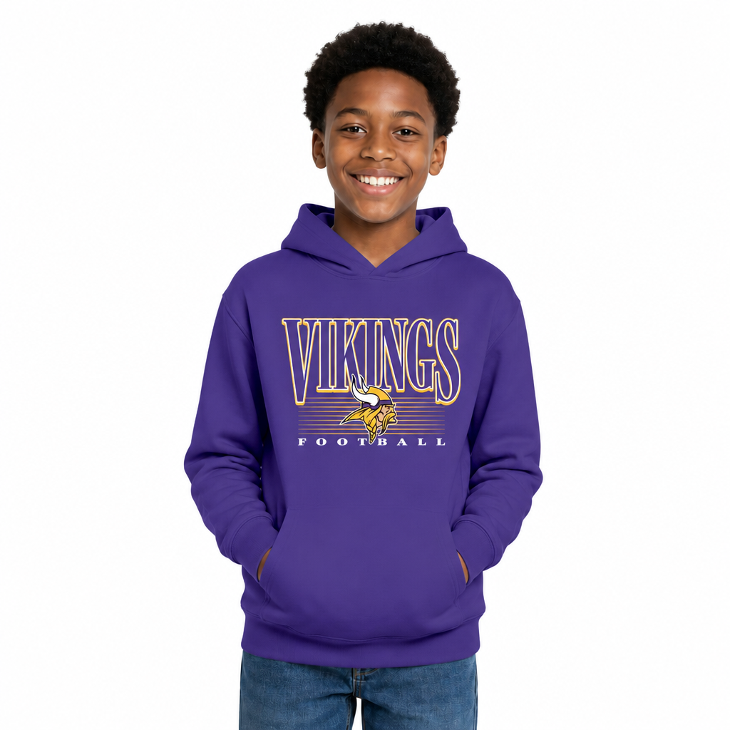 Minnesota Vikings  Youth NFL Overtime Blueprint Fleece Hoodie Sweatshirt - Purple