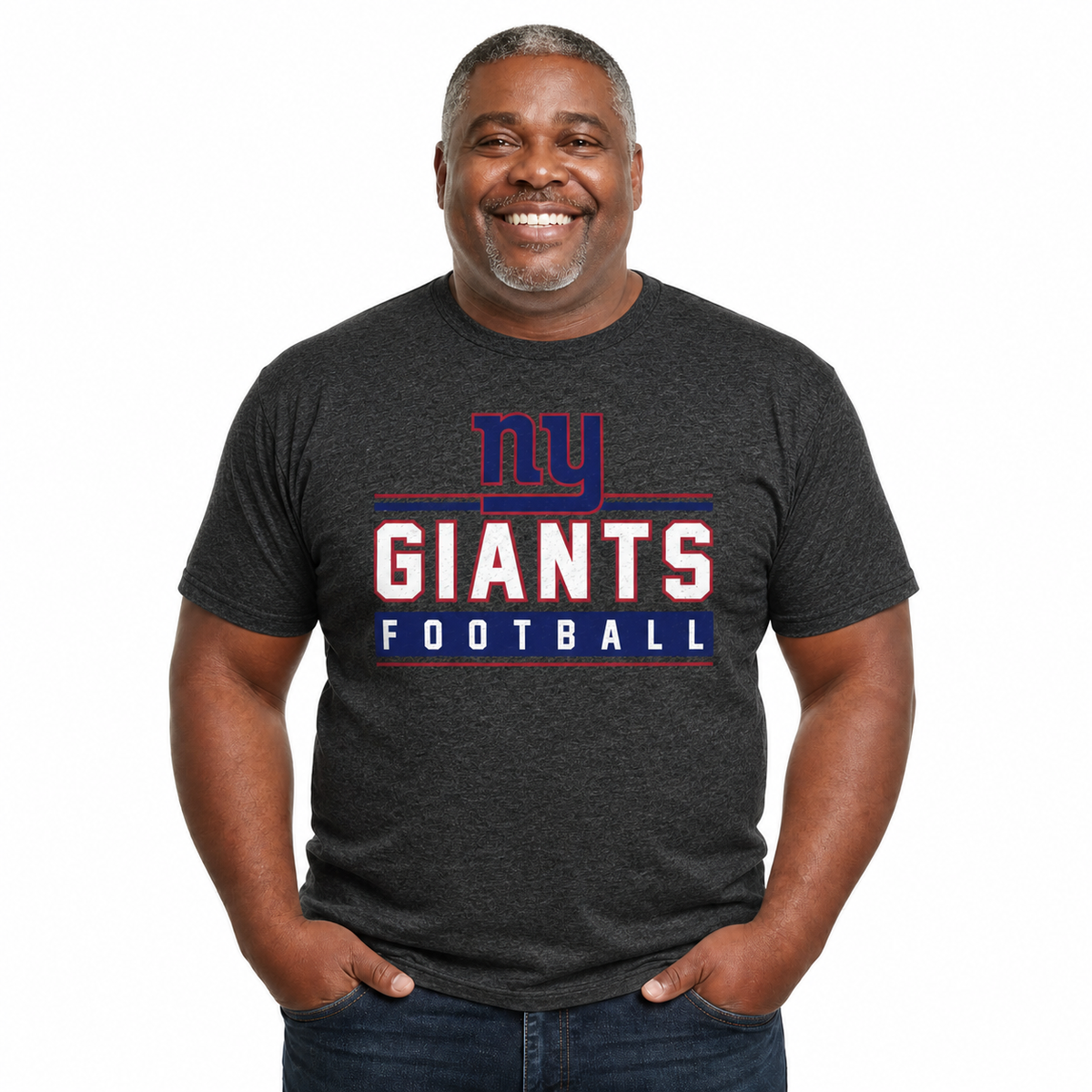 New York Giants NFL Adult MVP True Fan T-Shirt - Charcoal