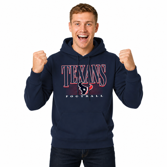 Houston Texans NFL Overtime Blueprint Pullover Hoodie Men Women - Navy
