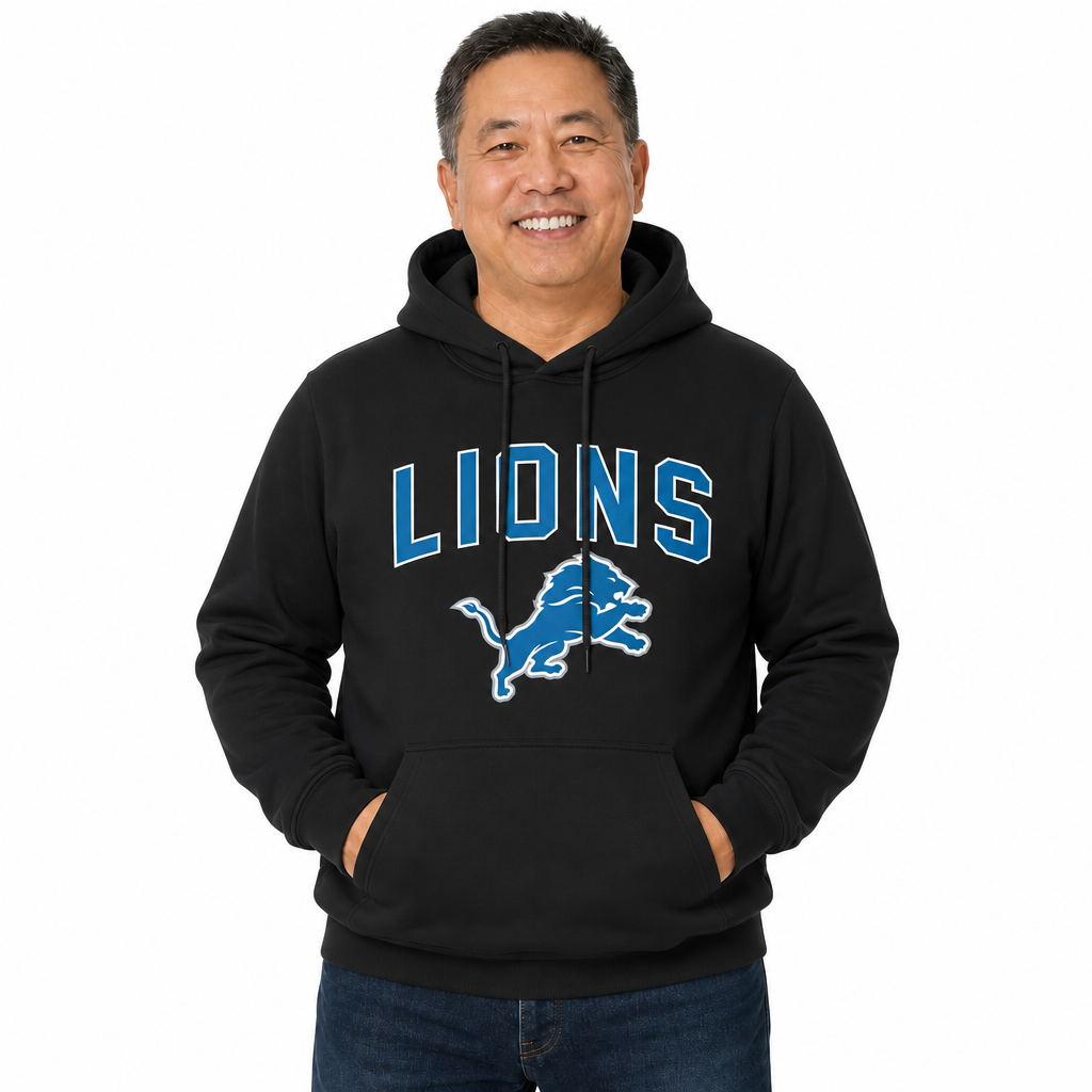 Detroit Lions NFL Home Team Hoodie Sweatshirt - Black