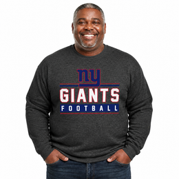 New York Giants NFL Adult True Fan Crewneck Sweatshirt - Charcoal