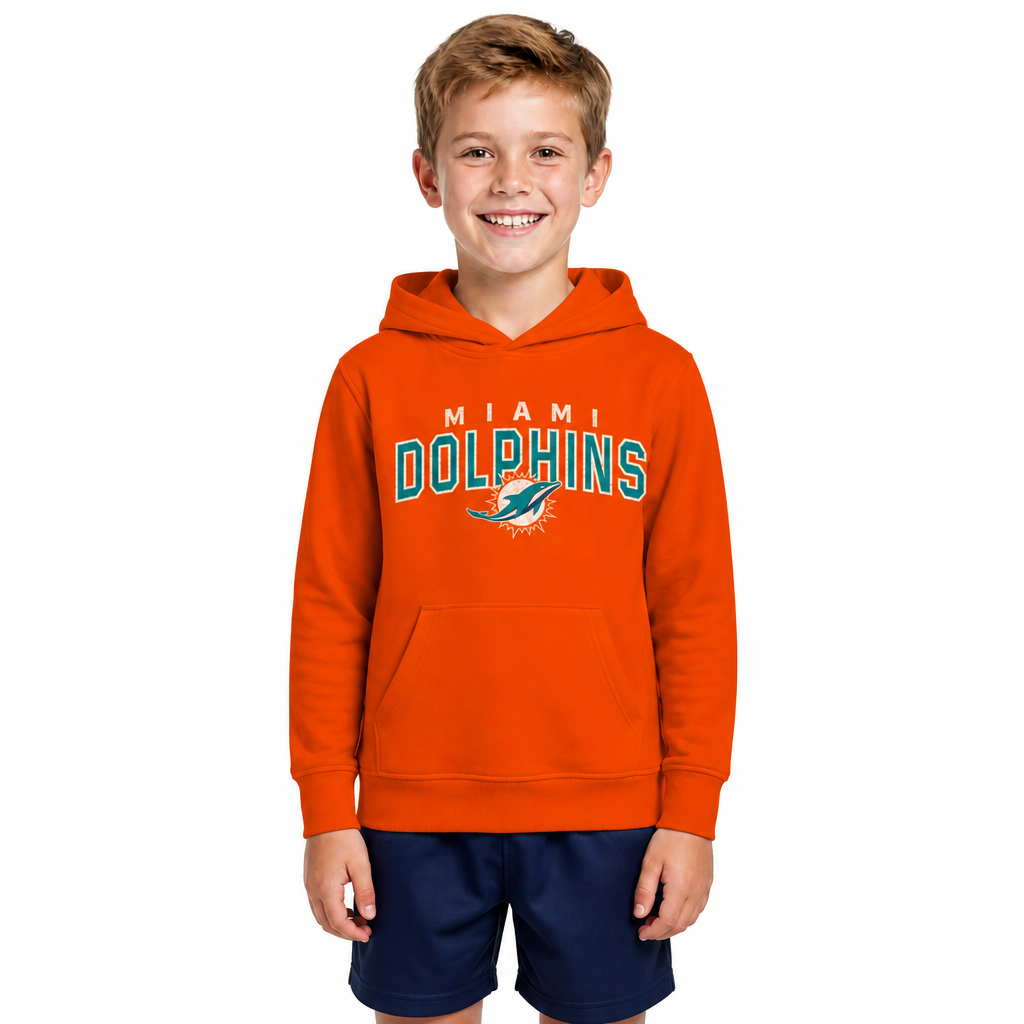 Miami Dolphins NFL Youth Starting Fresh Hoodie for Boys and Girls - Orange