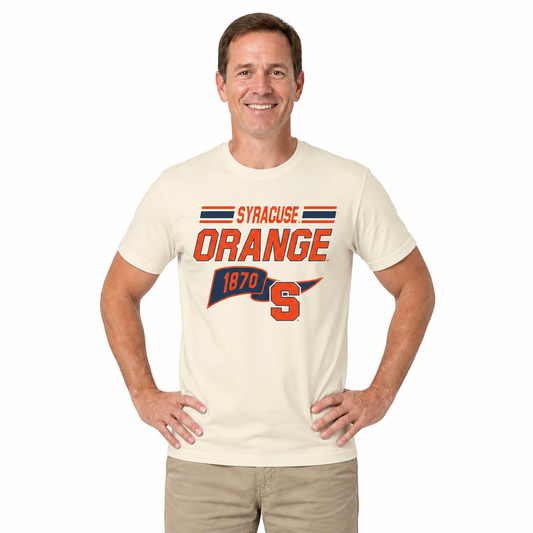 Syracuse Orange Varsity Club Pennant Shirt - Off White