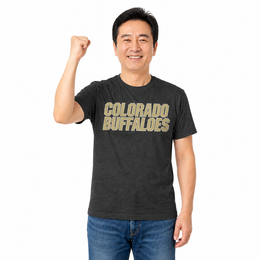 Colorado Buffaloes NCAA Cotton Blend Charcoal T-Shirt Men Women - Charcoal
