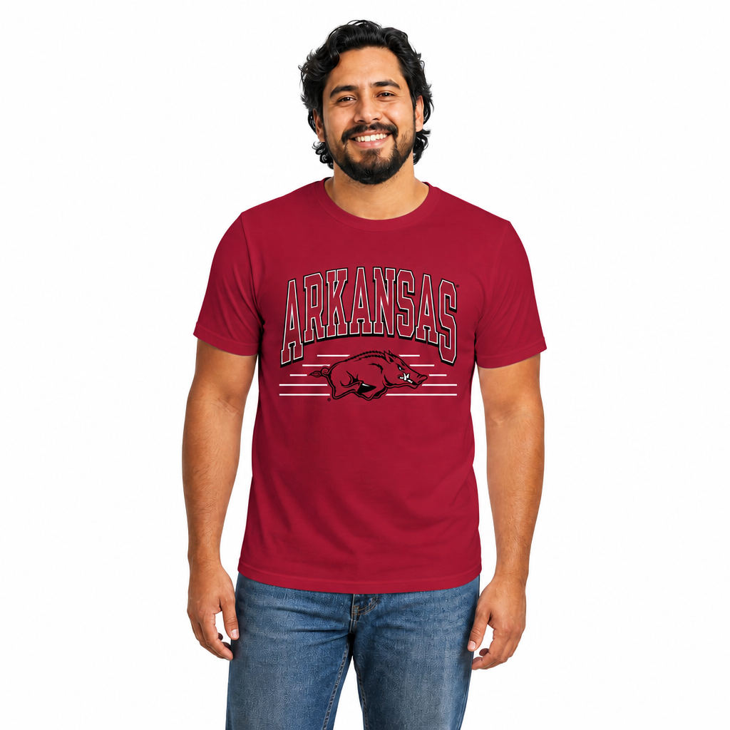 Arkansas Razorbacks  NCAA Overtime Classics Unisex T-Shirt - Cardinal
