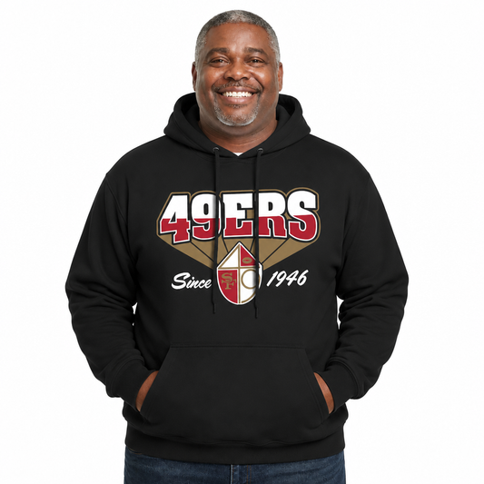 San Francisco 49ers Vintage Block Fleece Hoodie - Black