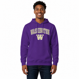 Washington Huskies Arch & Logo Gameday Hoodie - Purple