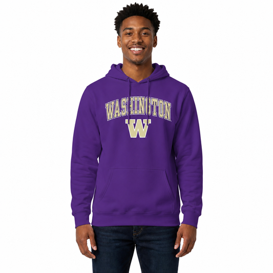 Washington Huskies Arch & Logo Gameday Hoodie - Purple